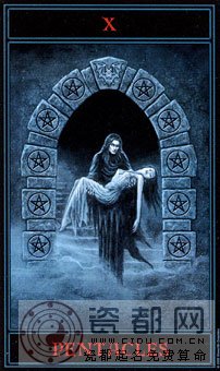 哥特塔罗 - The Gothic Tarot - 钱币十 - Ten Of Pentacles