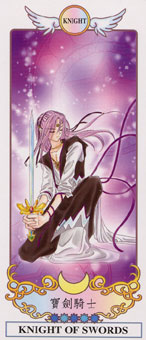 希腊精灵塔罗牌 - Grecian Eudaemon Tarot - 宝剑骑士 - Knight Of Swords