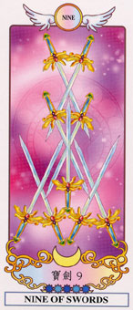 希腊精灵塔罗牌 - Grecian Eudaemon Tarot - 宝剑九 - Nine Of Swords