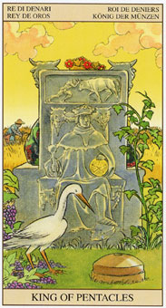 新视角伟特塔罗牌 - Tarot of the New Vision - 钱币国王 - King Of Pentacles