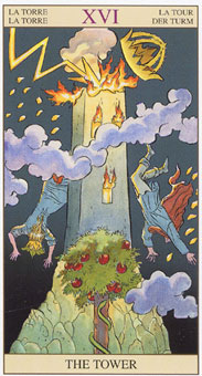 新视角伟特塔罗牌 - Tarot of the New Vision - 高塔 - The Tower