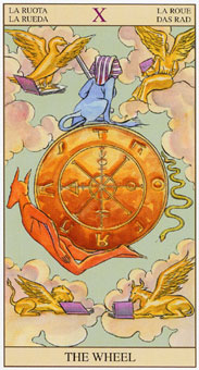 新视角伟特塔罗牌 - Tarot of the New Vision - 命运之轮 - Wheel Of Fortune