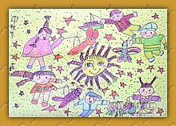 关于中秋节的儿童画